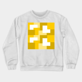 yellow abstract squares tiles pattern Crewneck Sweatshirt